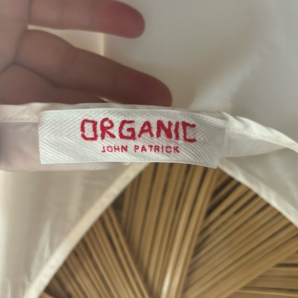 Organic John Patrick White Slip Cami Tank Top Cupro Material - Picture 3 of 4